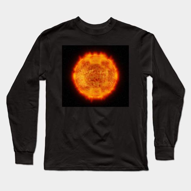 Glowing sun - Dwarf sun Long Sleeve T-Shirt by Montanescu